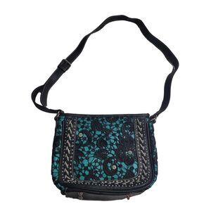 3397‎ Montana West Handbag Turquoise Black Western Purse Shoulder Bag Concealed